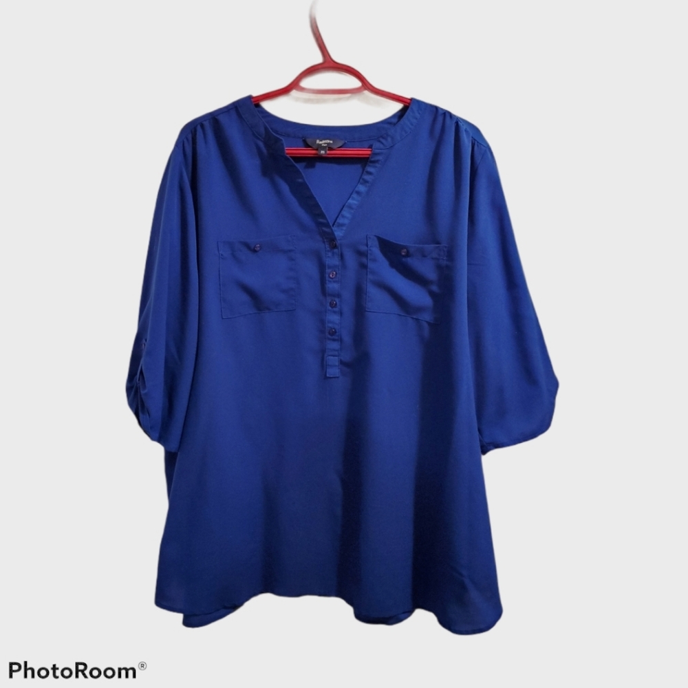 Vibrant blue women's blouse